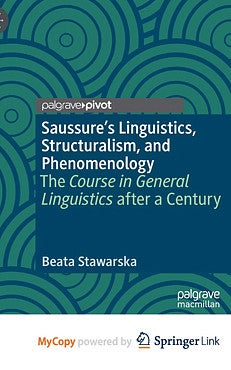 Saussure's linguistics bookcover