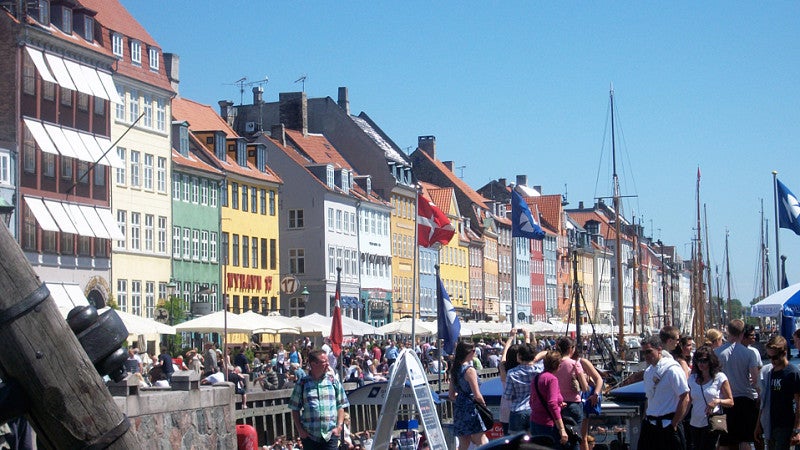 A row of buildings in Copenhagen