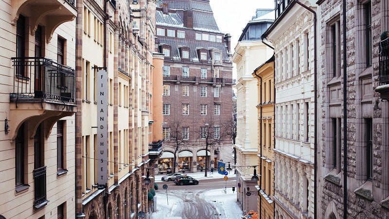 A row of buildings in Stockholm