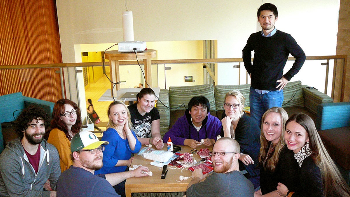 Students in a group