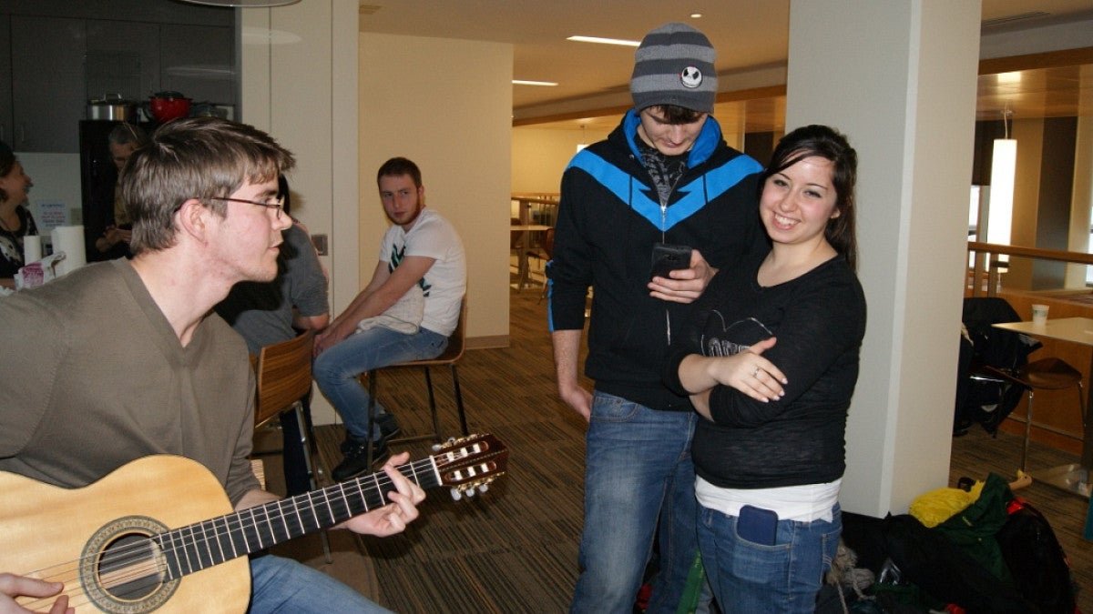 Students hanging out