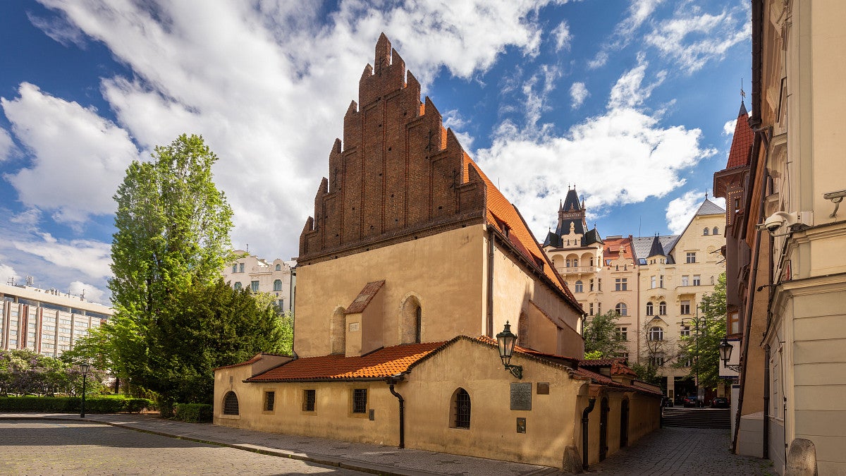 The Old New Synagogue in the Jewish quarter Josefov in Prague
