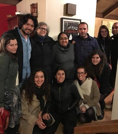 students in the romance languages program at university of oregon gather at professor's home