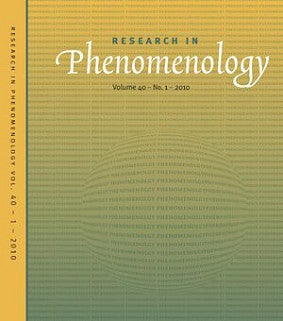 Research in phenomenology journal cover