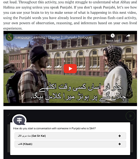 Screenshot of video on YouTube of two people speaking with subtitles in Pnnjabi