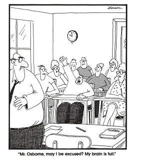 Comics: "My brain is full"